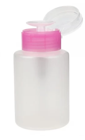 Помпа для рідин пластикова, 150мл (біло-рожева)